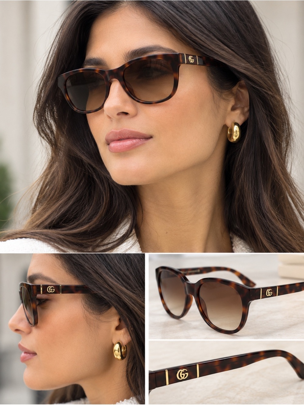 New Gucci Cat Eye Sunglasses 53mm